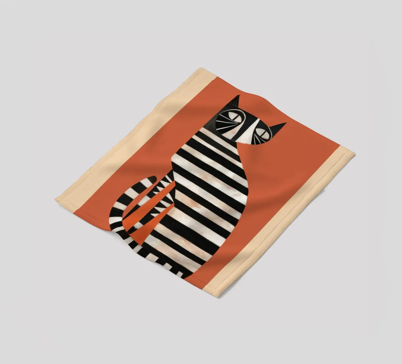 The Striped Cat I coperta in pile da cityart