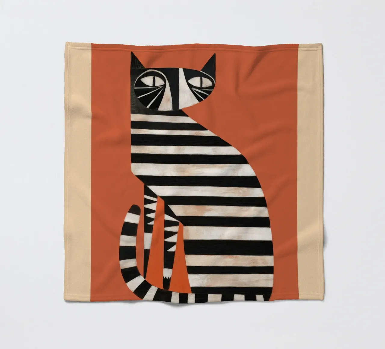 The Striped Cat I coperta in pile da cityart