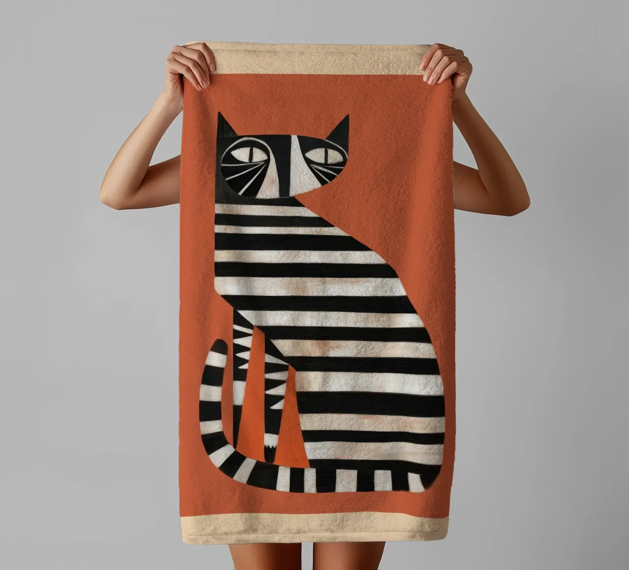 The Striped Cat I asciugamano da bagno da cityart
