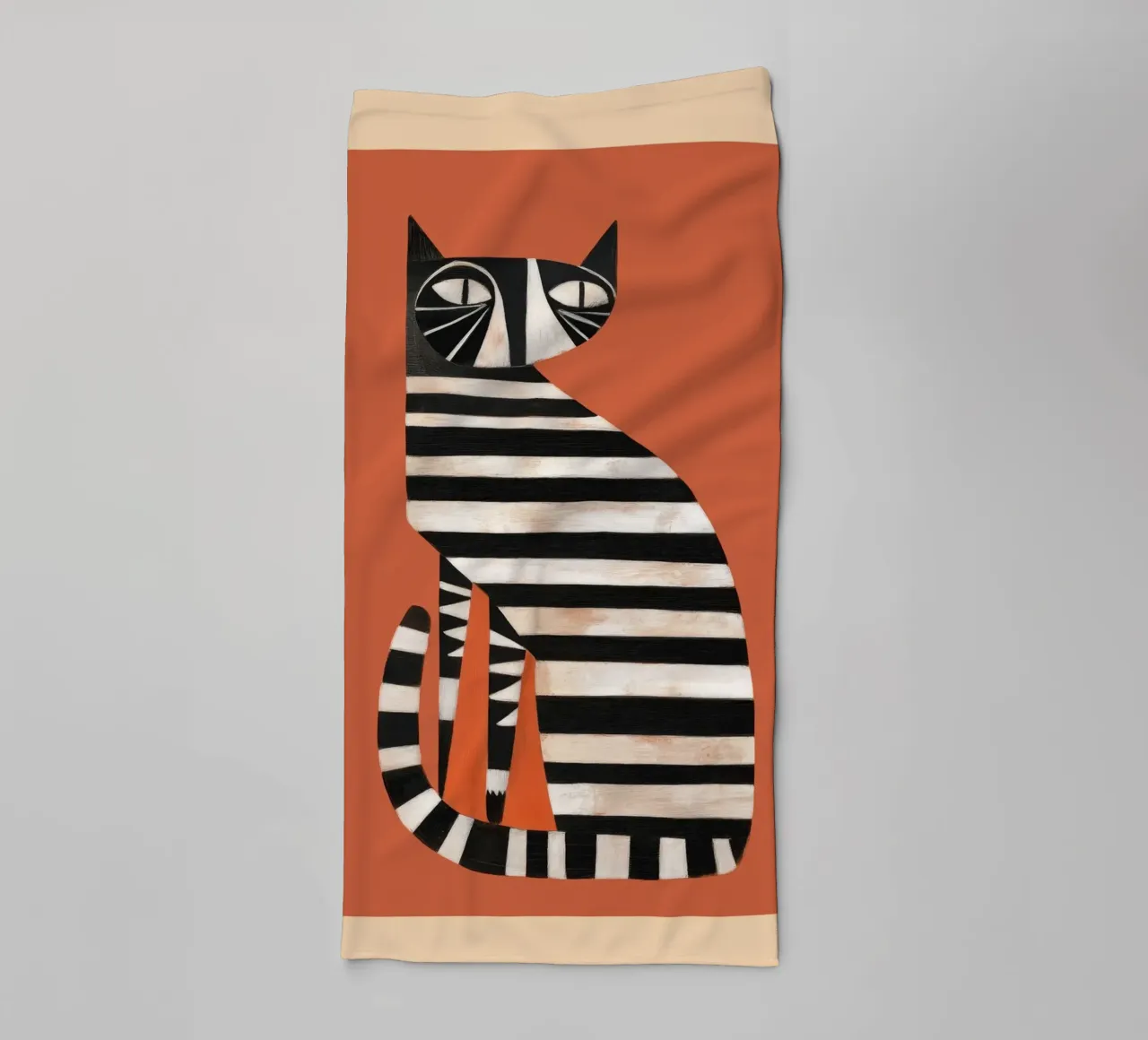 The Striped Cat I asciugamano da bagno da cityart