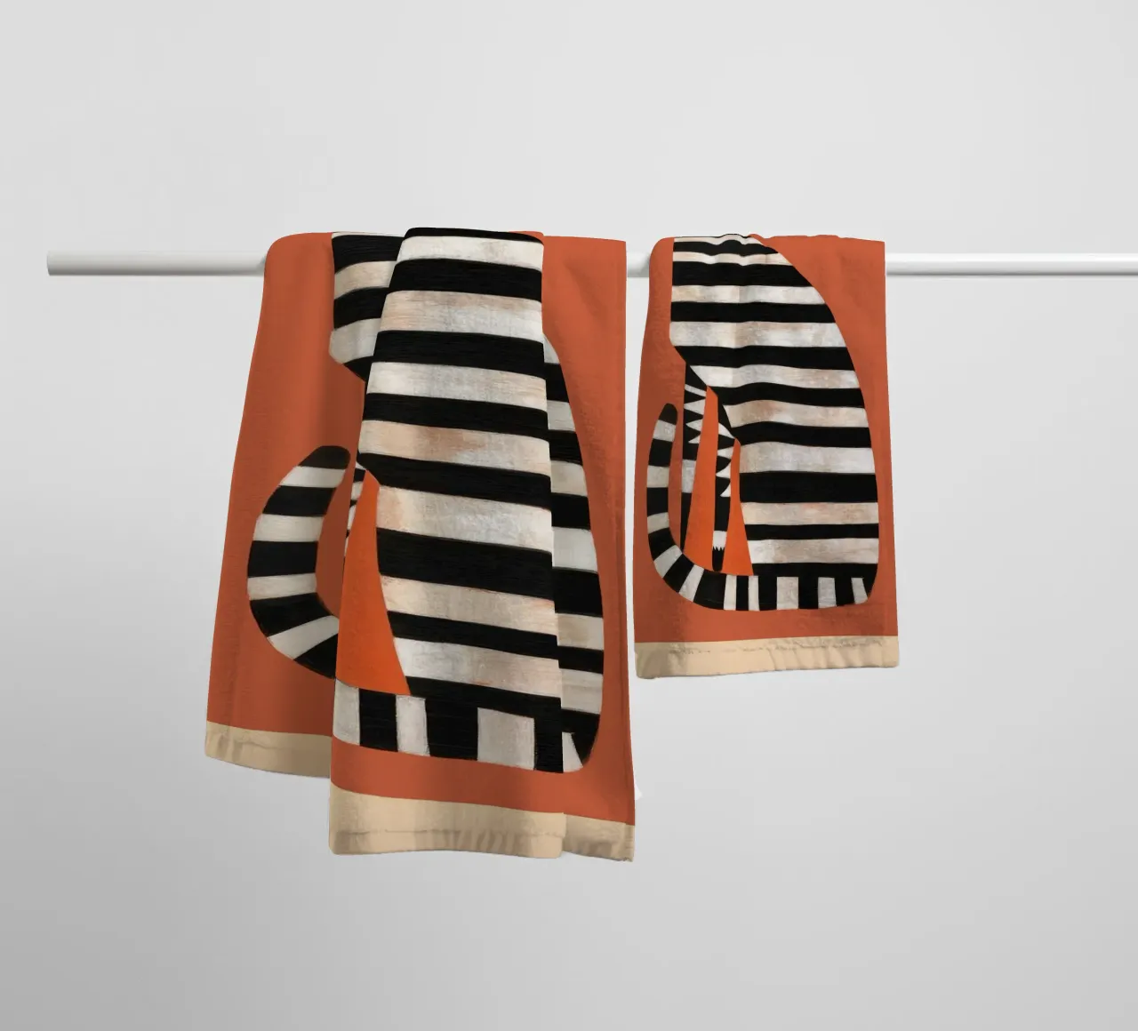 The Striped Cat I asciugamano da bagno da cityart