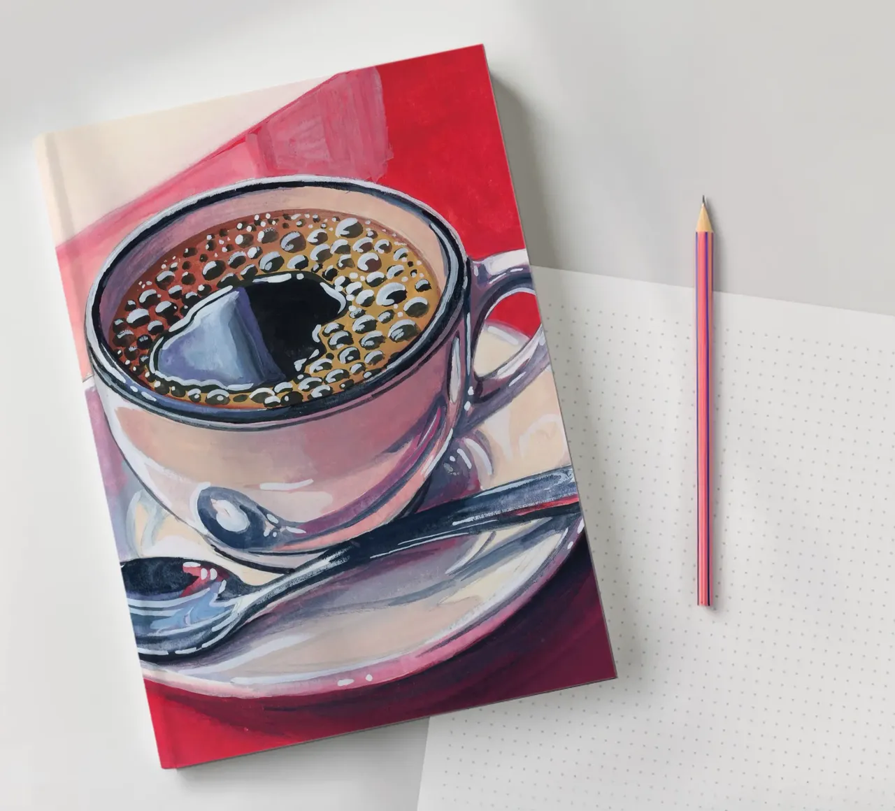 Black Coffee On A Counter notebook by John Boss