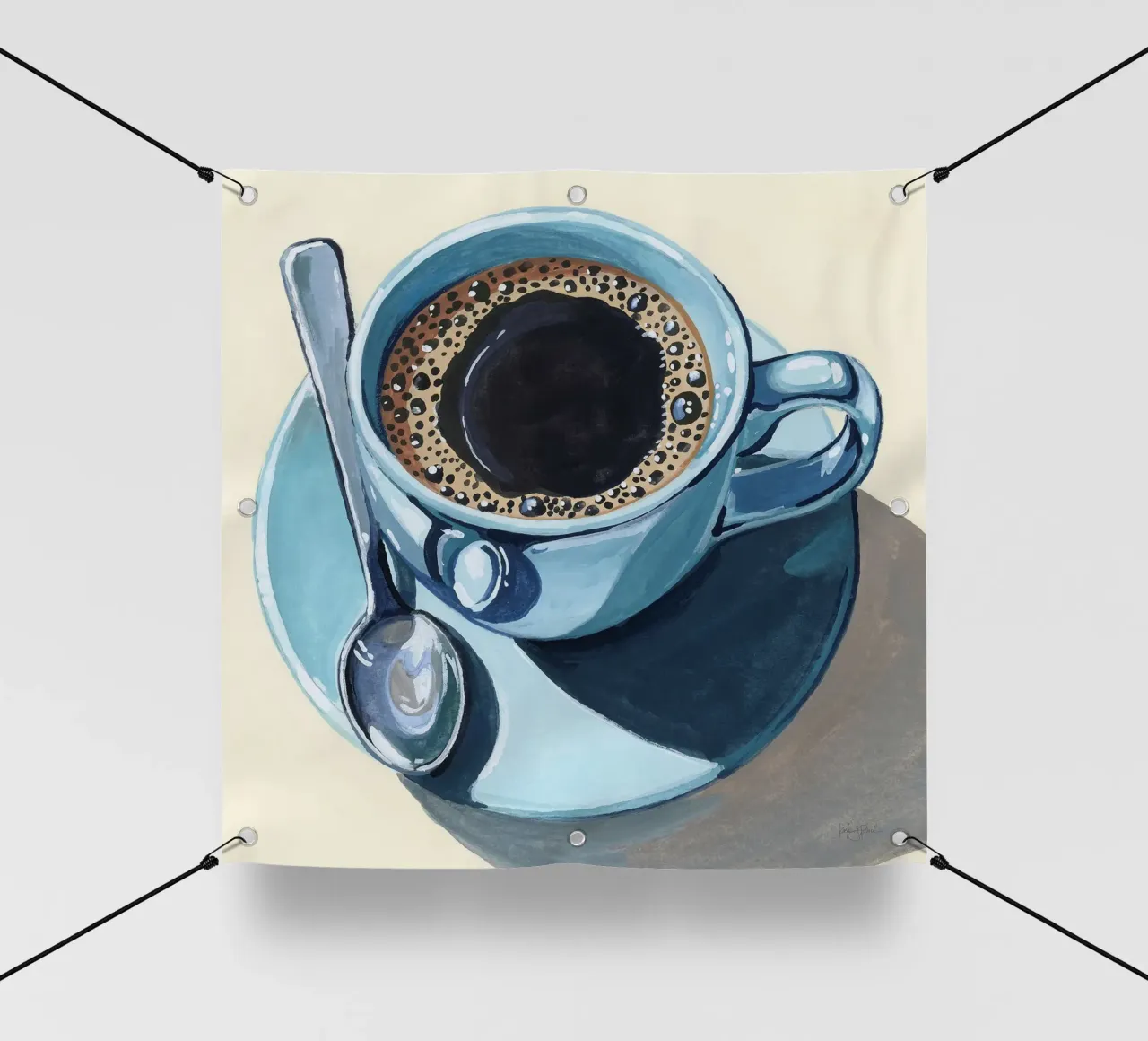 Caffè nero con crema telo in pvc da John Boss