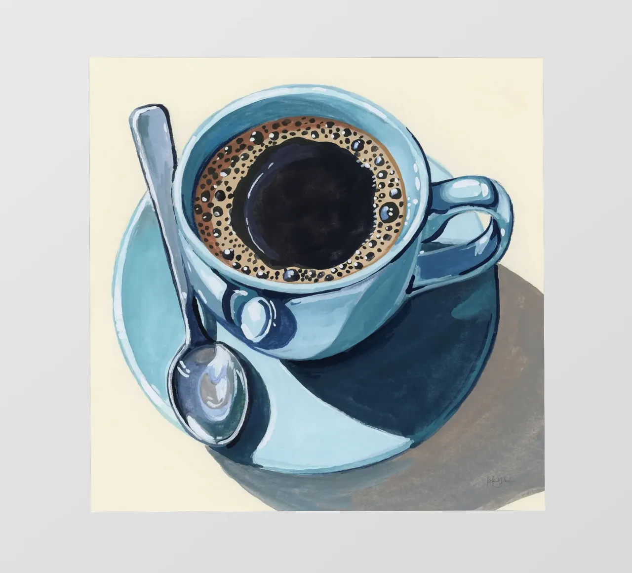 Caffè nero con crema telo in pvc da John Boss
