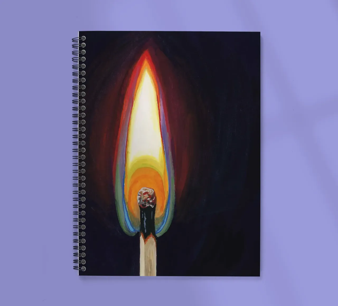 Blowing Out A Match I spiral notebook by John Boss
