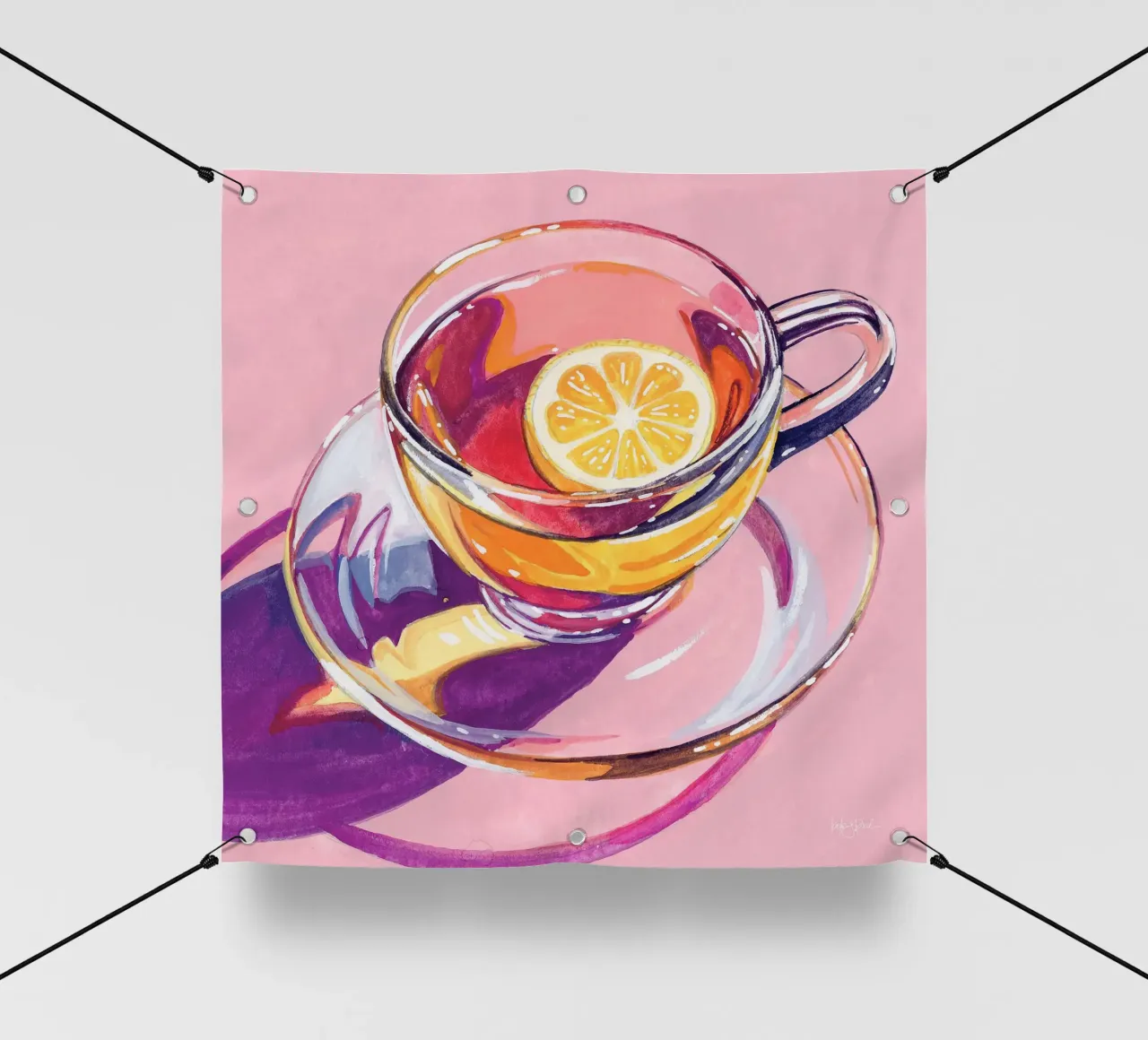 Tè chiaro con limone telo in pvc da John Boss