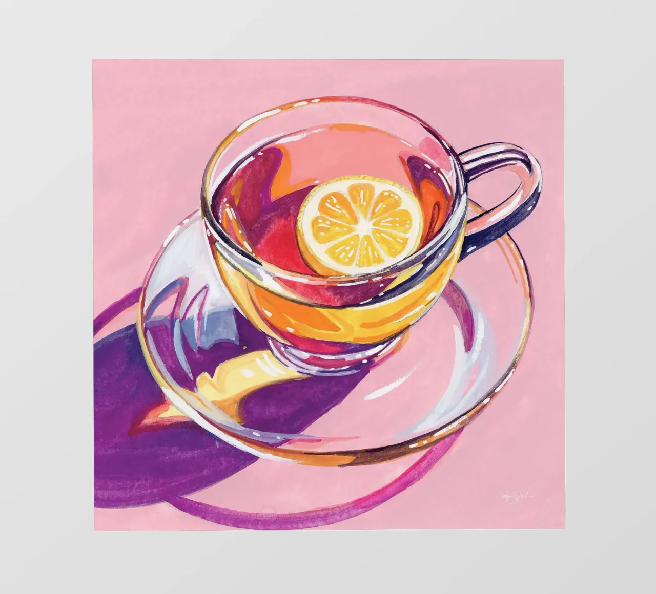 Tè chiaro con limone telo in pvc da John Boss