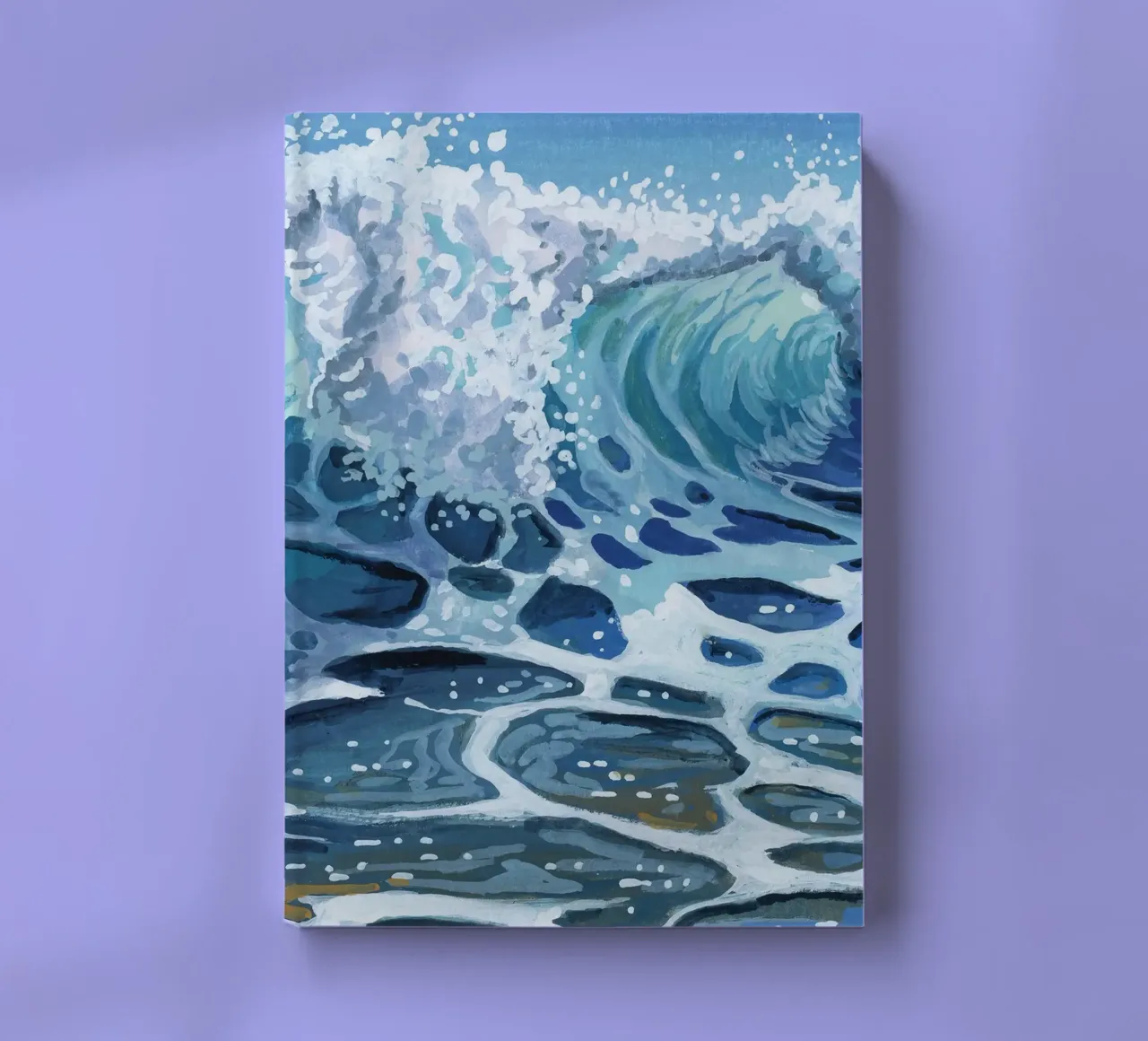 Crashing Waves on Beach notebook by John Boss
