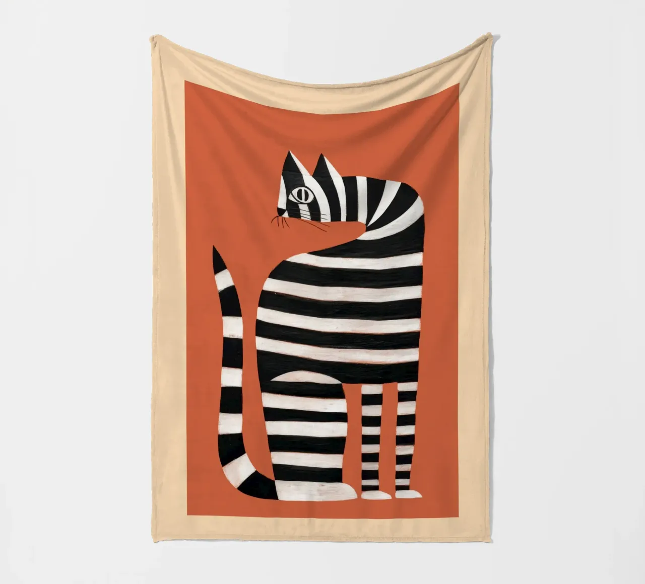 The Striped Cat II coperta in pile da cityart
