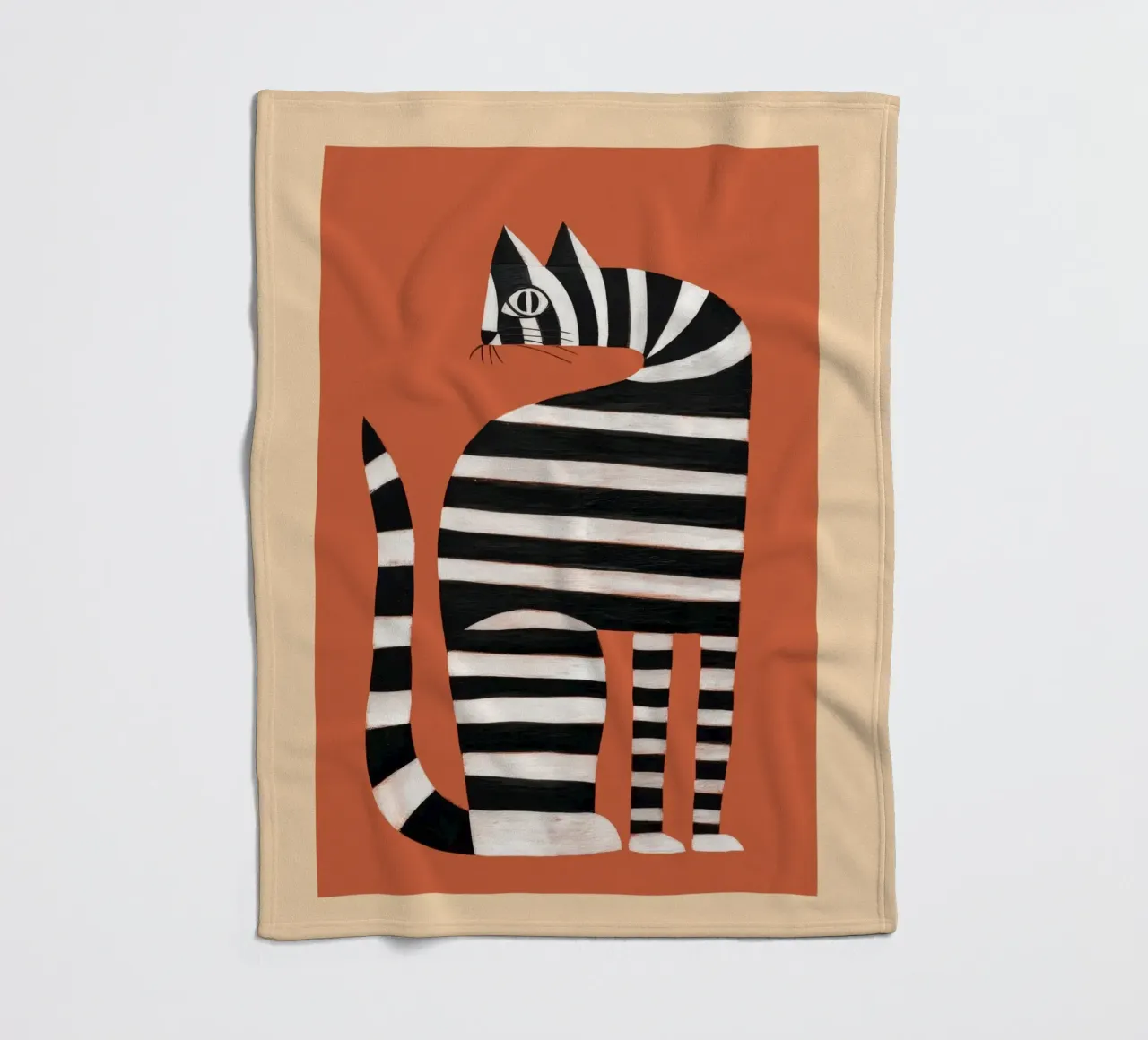 The Striped Cat II coperta in pile da cityart