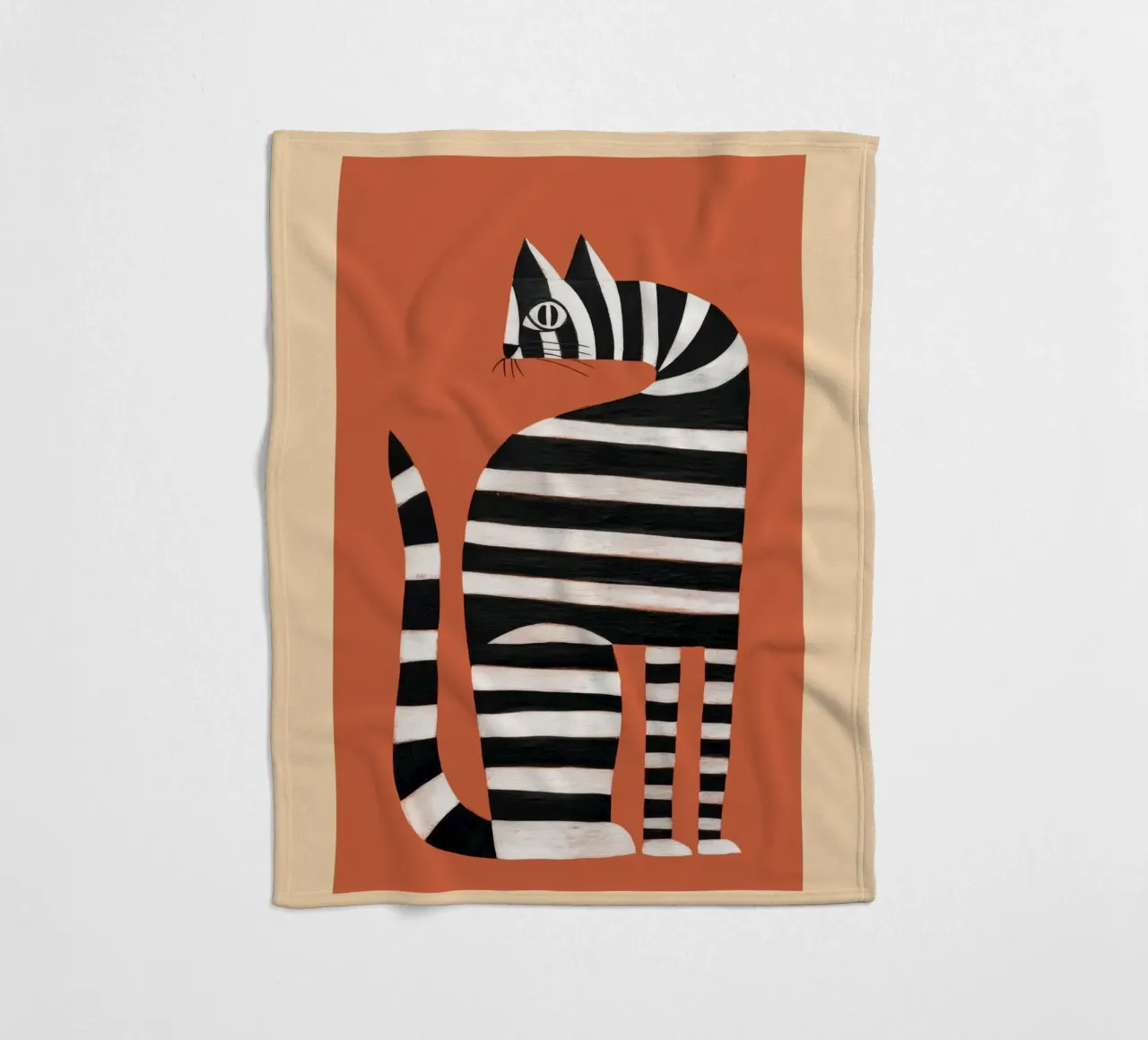 The Striped Cat II coperta in pile da cityart