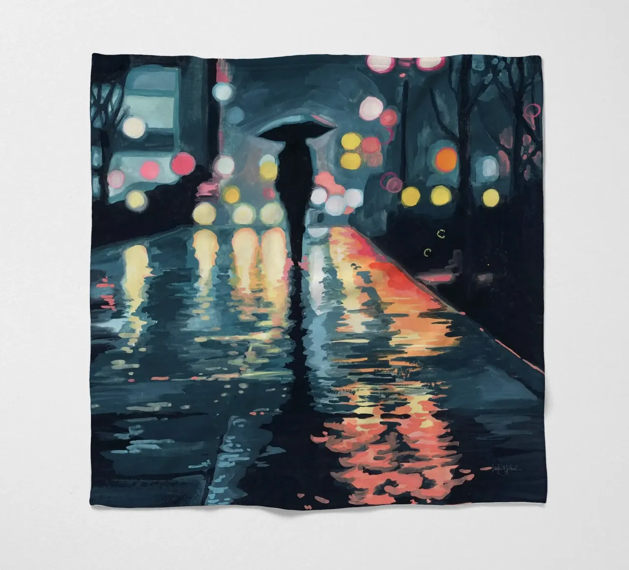 Passeggiata in una notte di pioggia coperta in pile da John Boss