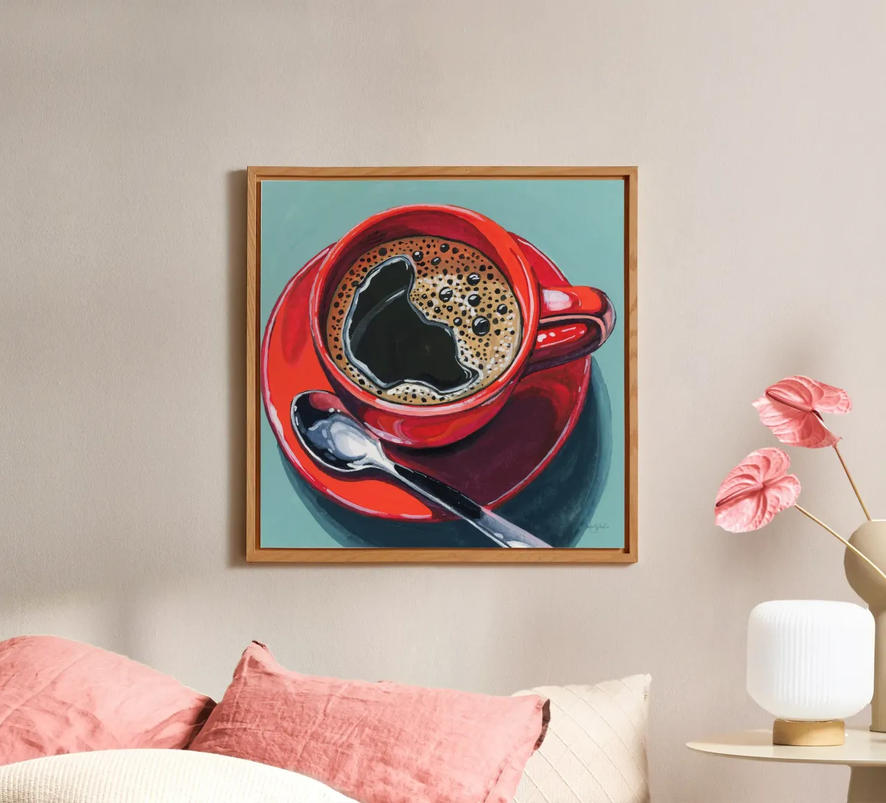 Tazza rossa di espresso alluminio dibond da John Boss