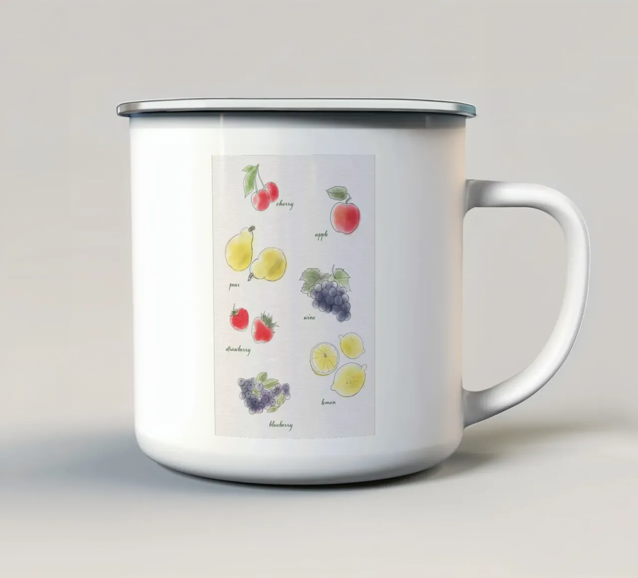 Frutta tazza in smalto da Farbwelten