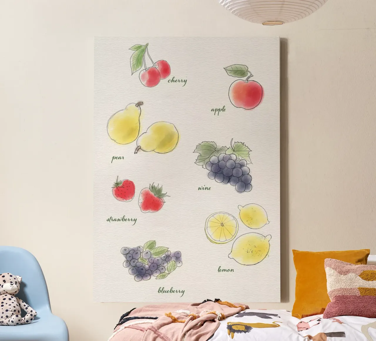 Frutta tela con Cornice a cassetta da Farbwelten