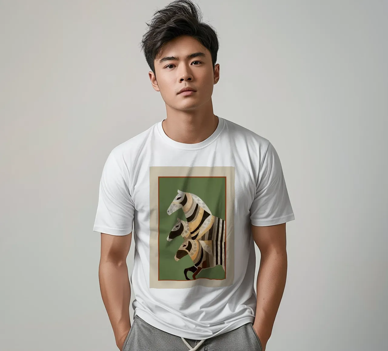 Horses in Stripes II t-shirt da cityart