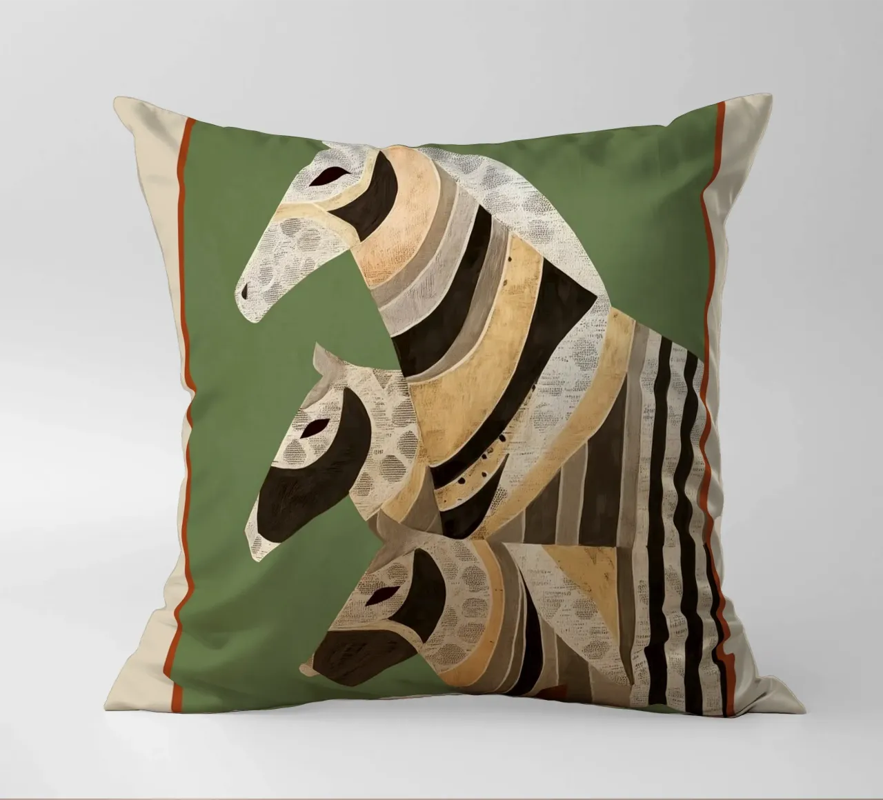 Horses in Stripes II cuscino da cityart