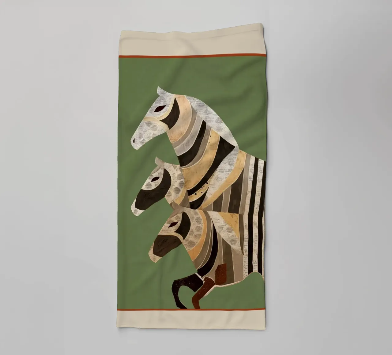 Horses in Stripes II asciugamano da bagno da cityart