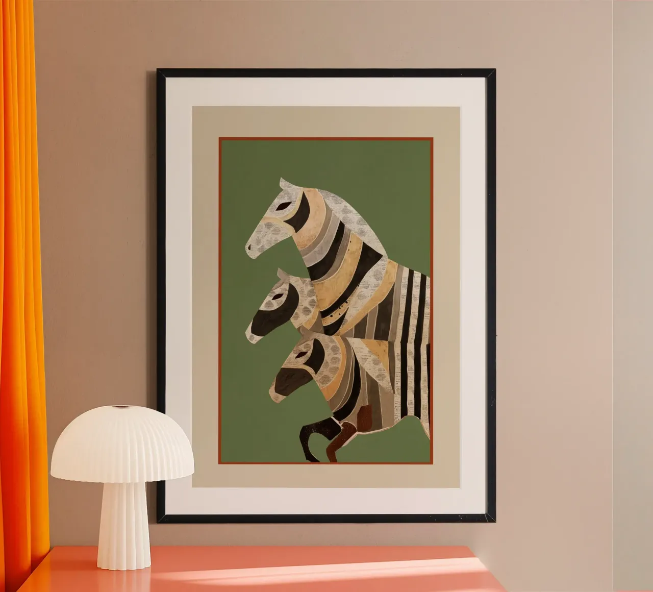 Horses in Stripes II carta hahnemühle da cityart
