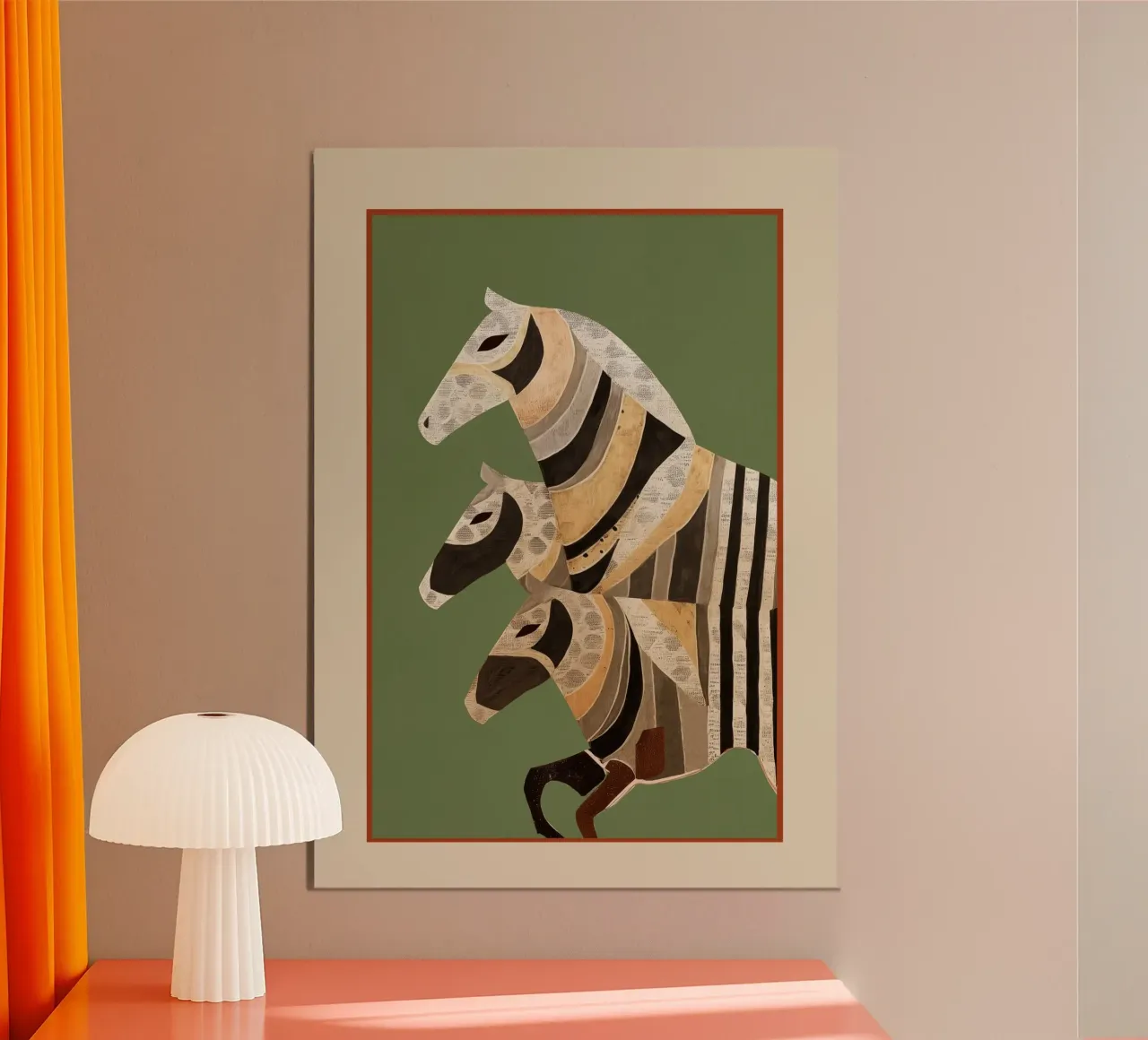 Horses in Stripes II carta hahnemühle da cityart