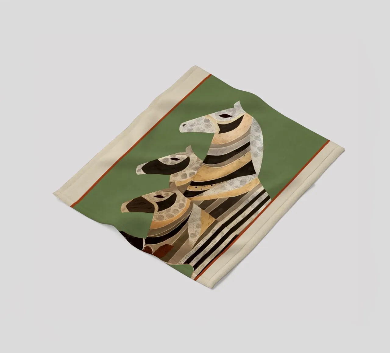 Horses in Stripes II coperta in pile da cityart