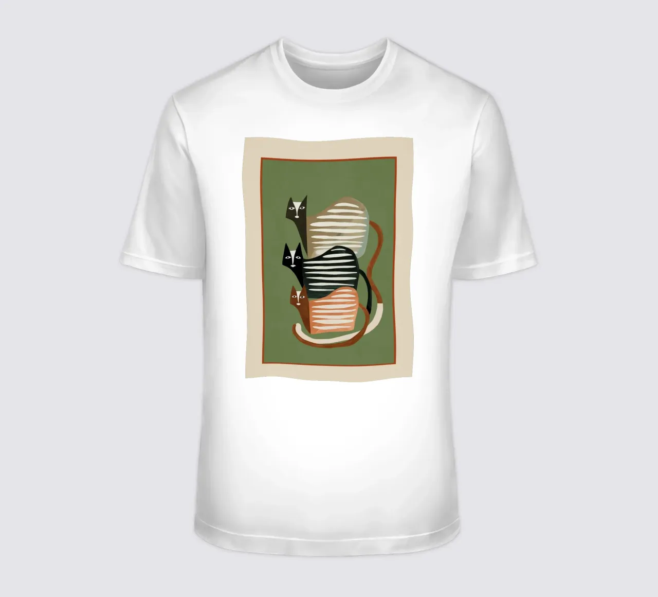 Stacked Abstract Cats II t-shirt da cityart