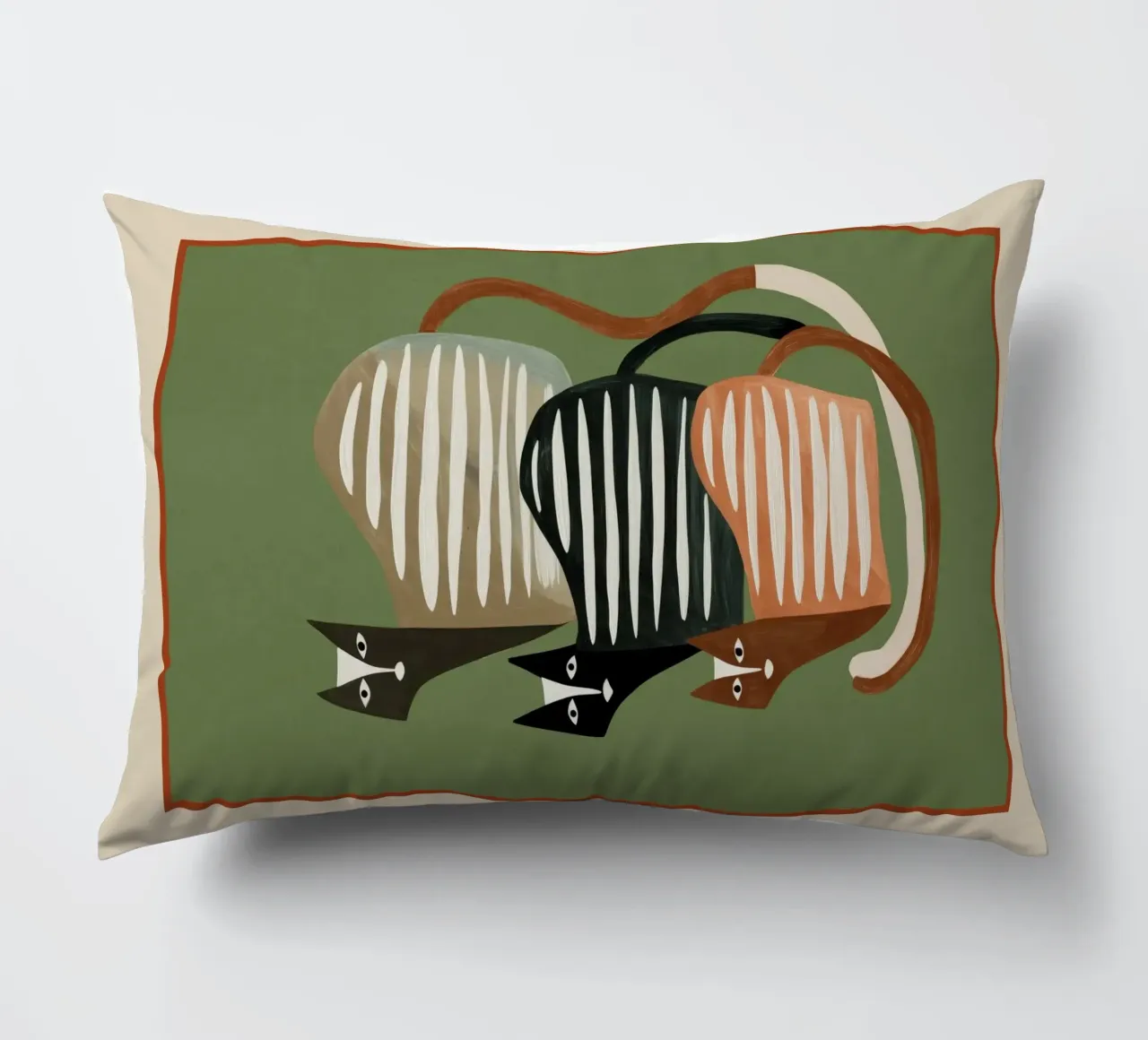 Stacked Abstract Cats II cuscino da cityart