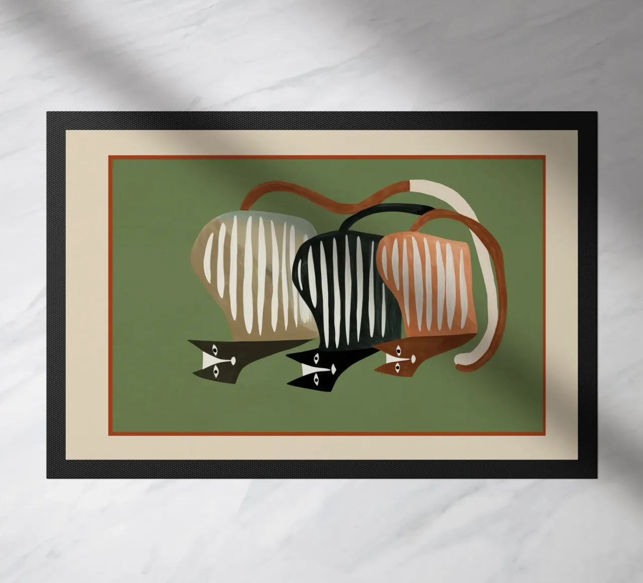 Stacked Abstract Cats II zerbino da cityart