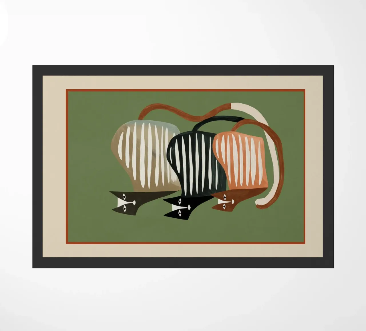 Stacked Abstract Cats II zerbino da cityart