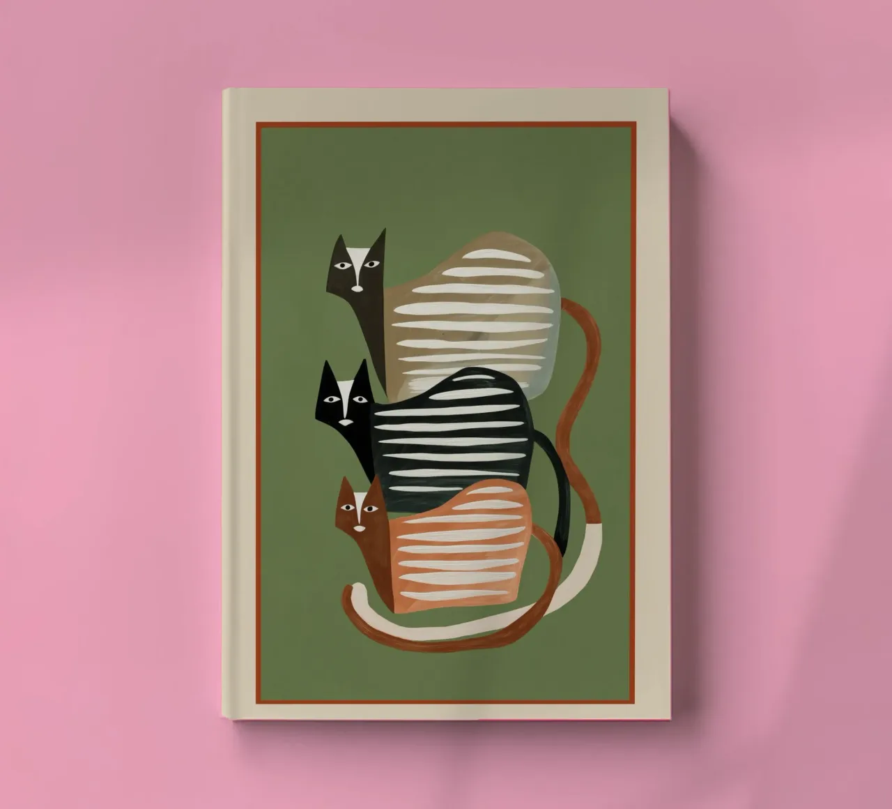 Stacked Abstract Cats II notebook by cityart