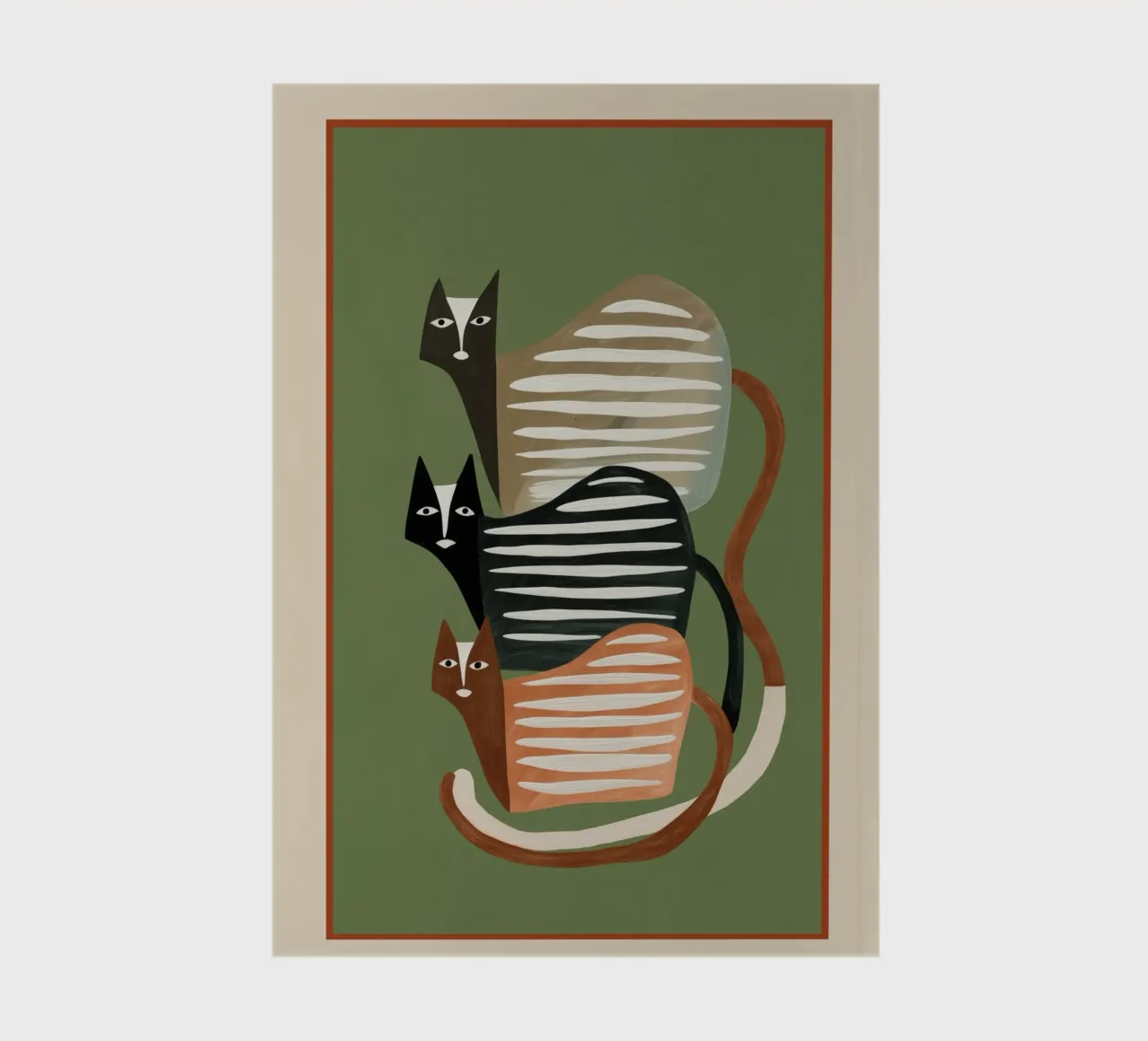Stacked Abstract Cats II notebook by cityart