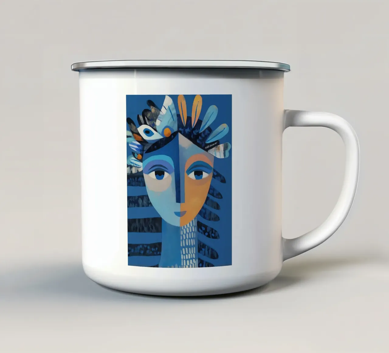 Sun and Moon tazza in smalto da cityart