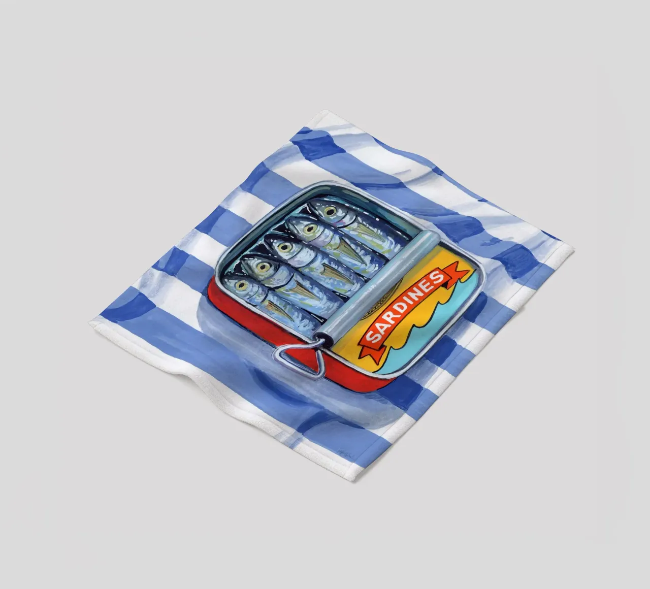 Sarde su tessuto a righe coperta in pile da John Boss