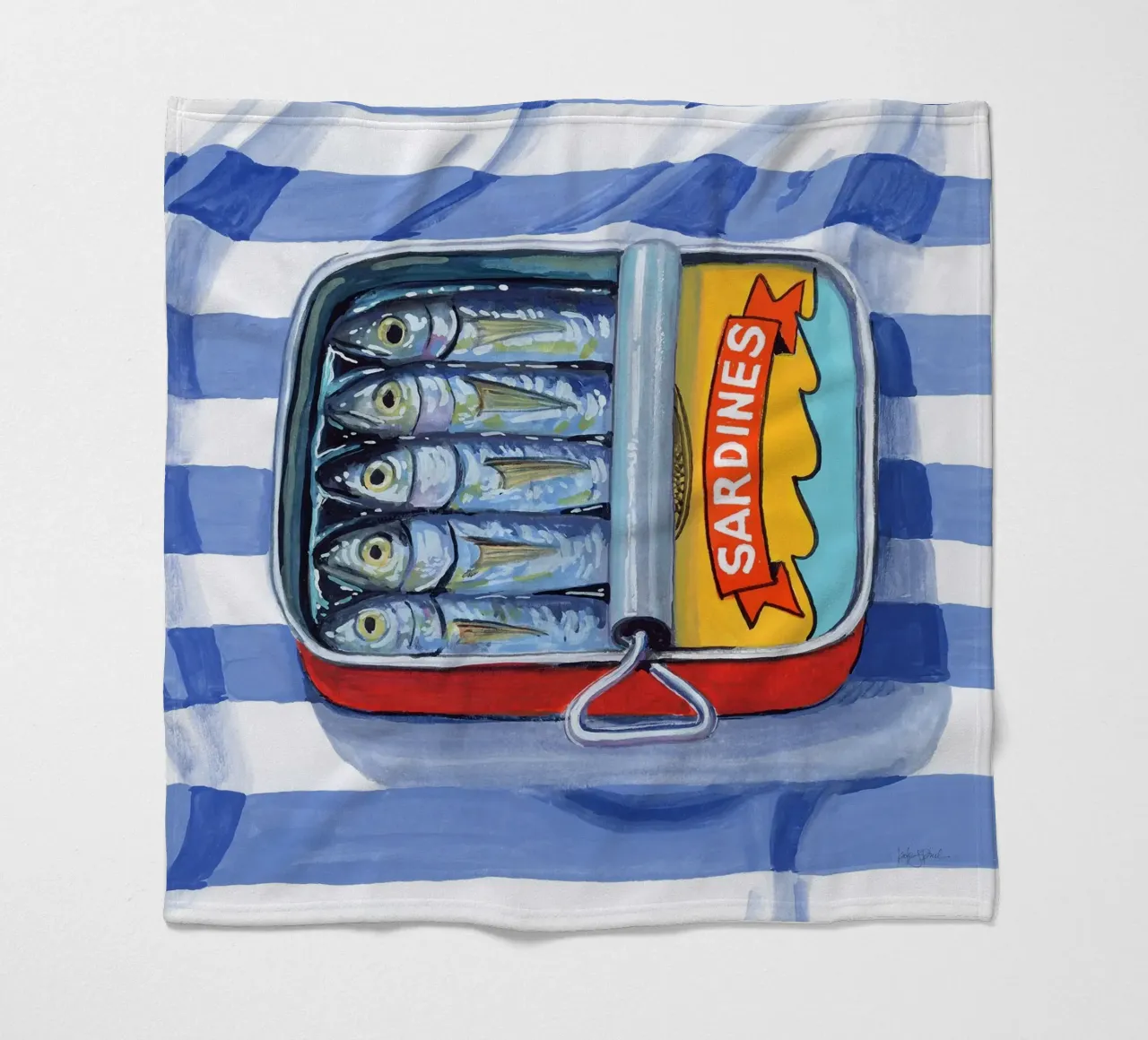 Sarde su tessuto a righe coperta in pile da John Boss