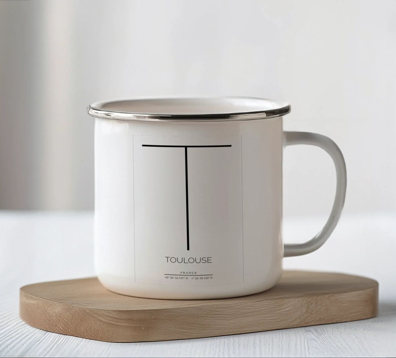 TOULOUSE - blanc tazza in smalto da CityLights