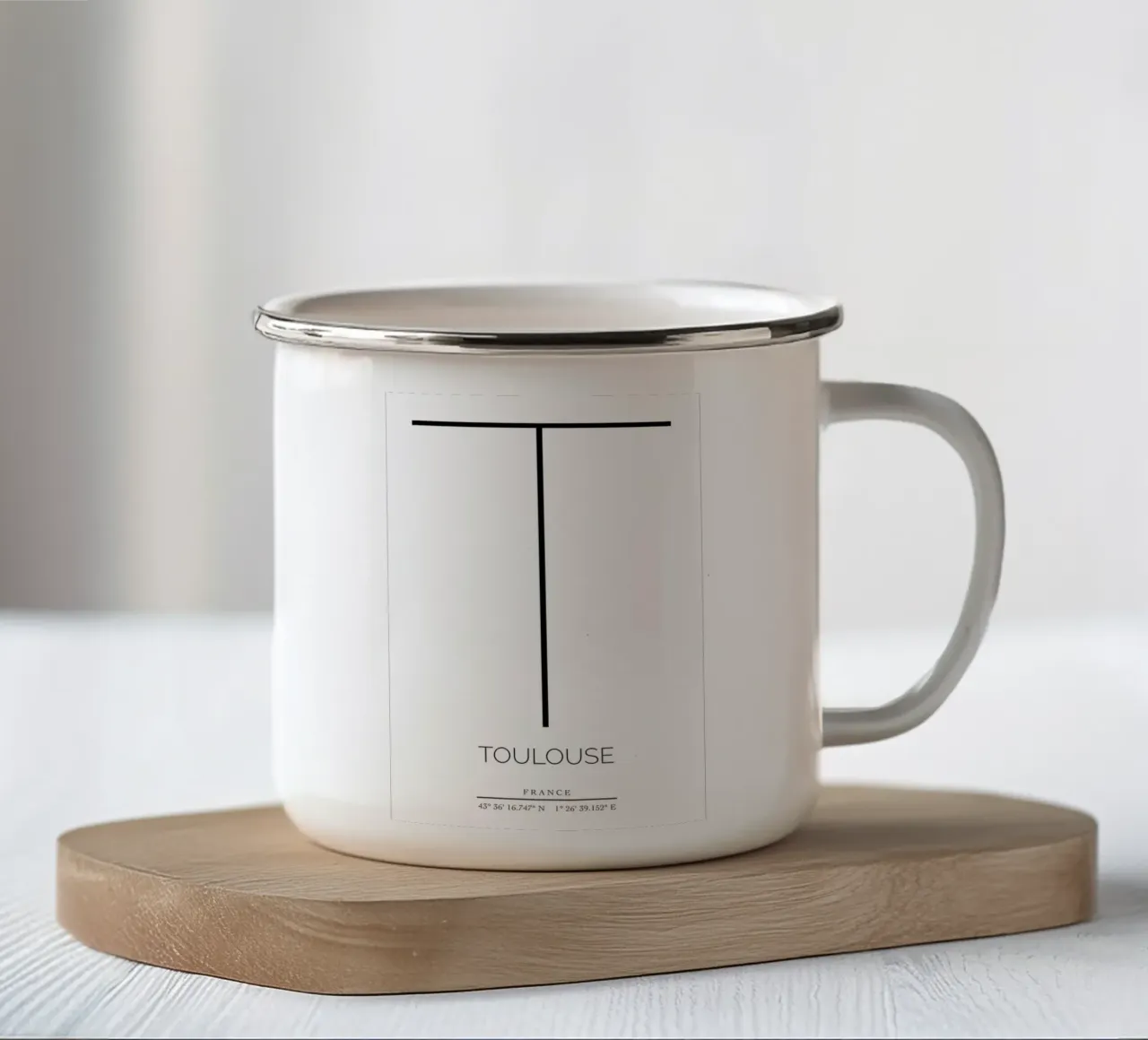 TOULOUSE - blanc tazza in smalto da CityLights