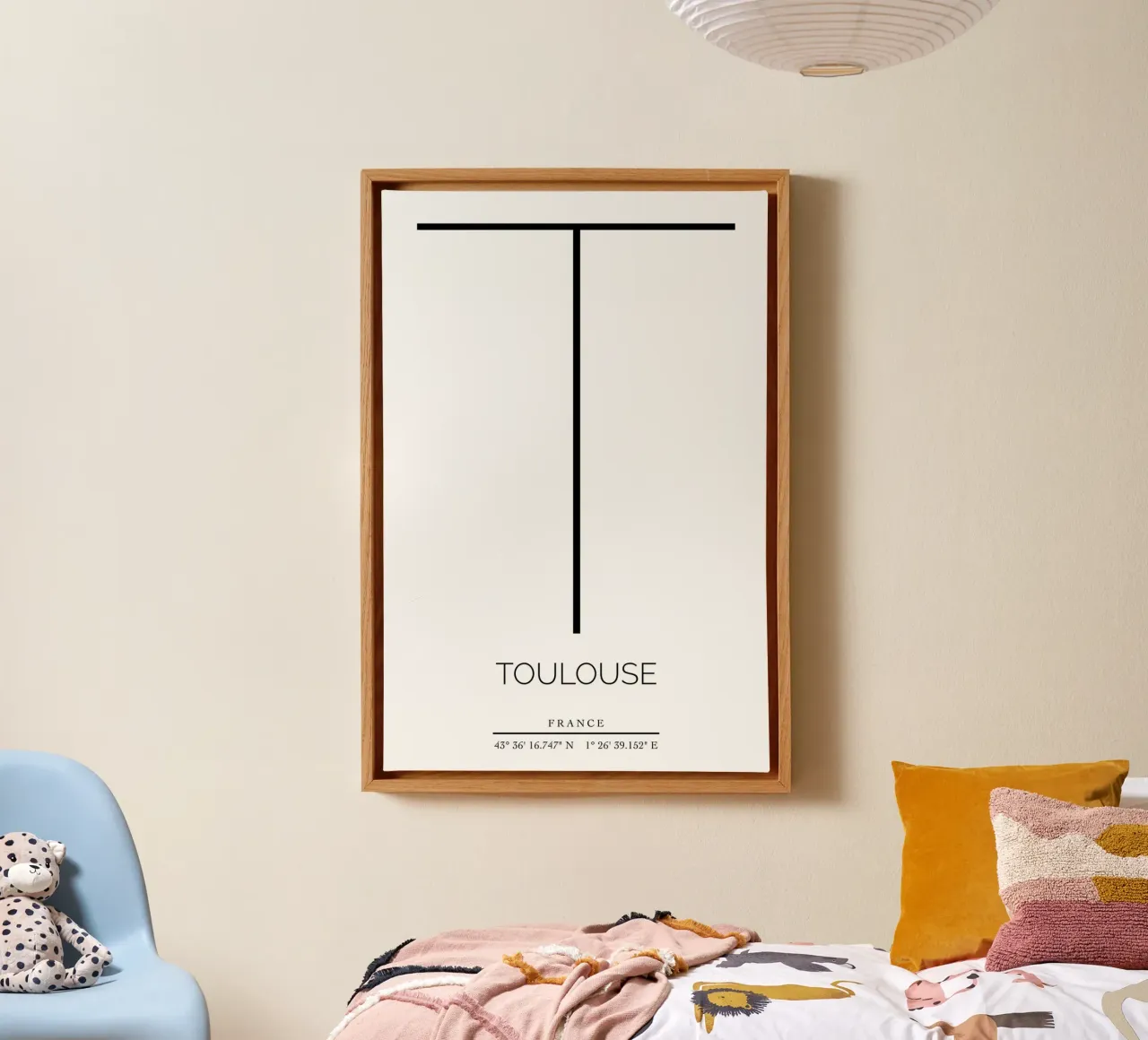TOULOUSE - blanc canvas met Baklijst van CityLights