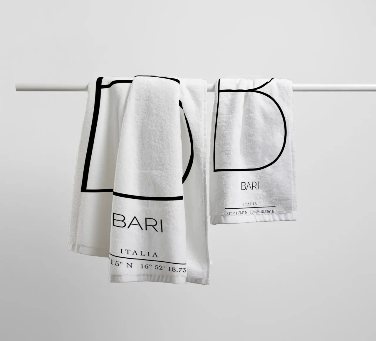 BARI - bianco asciugamano da bagno da CityLights