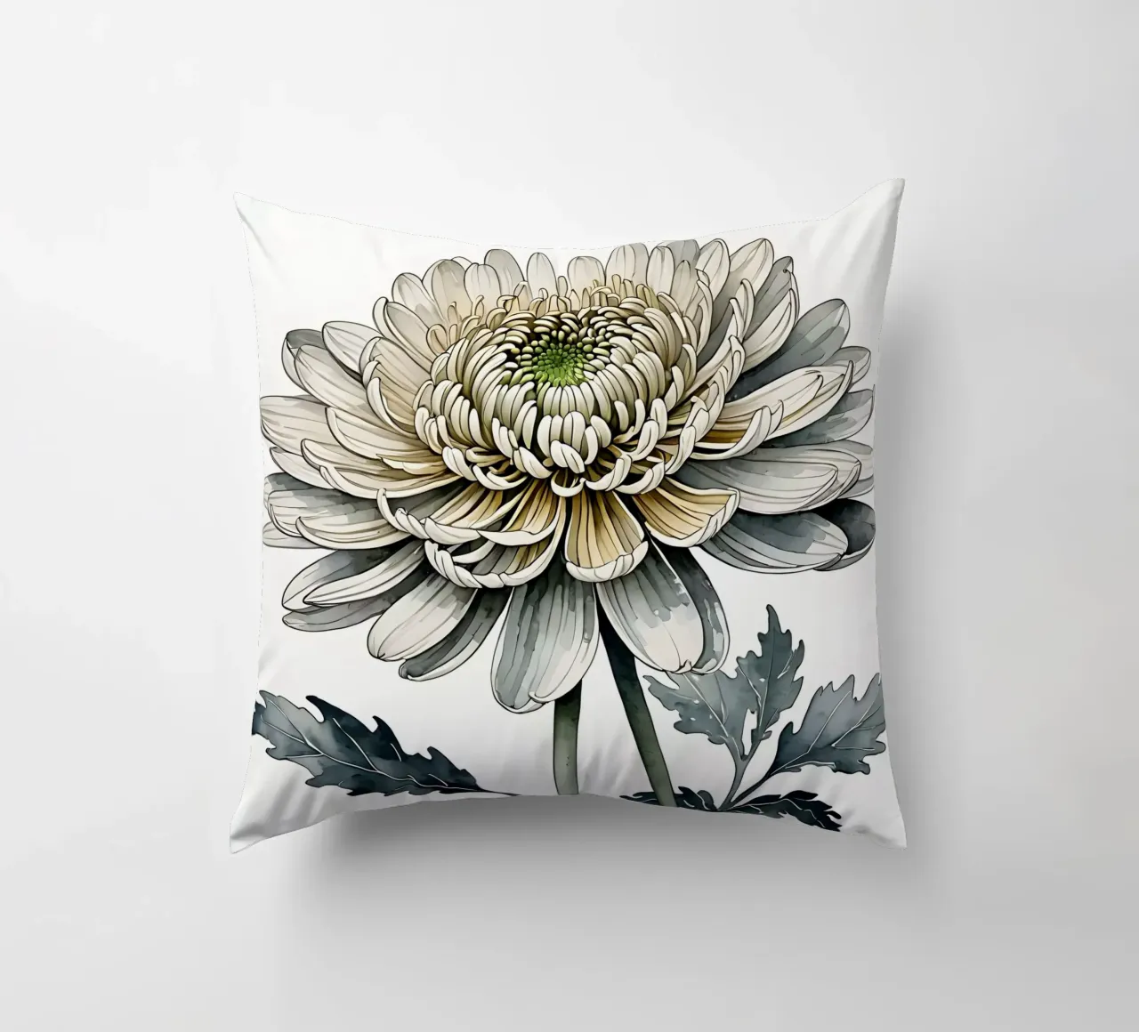 Crisantemo sereno cuscino da Artistic-shop