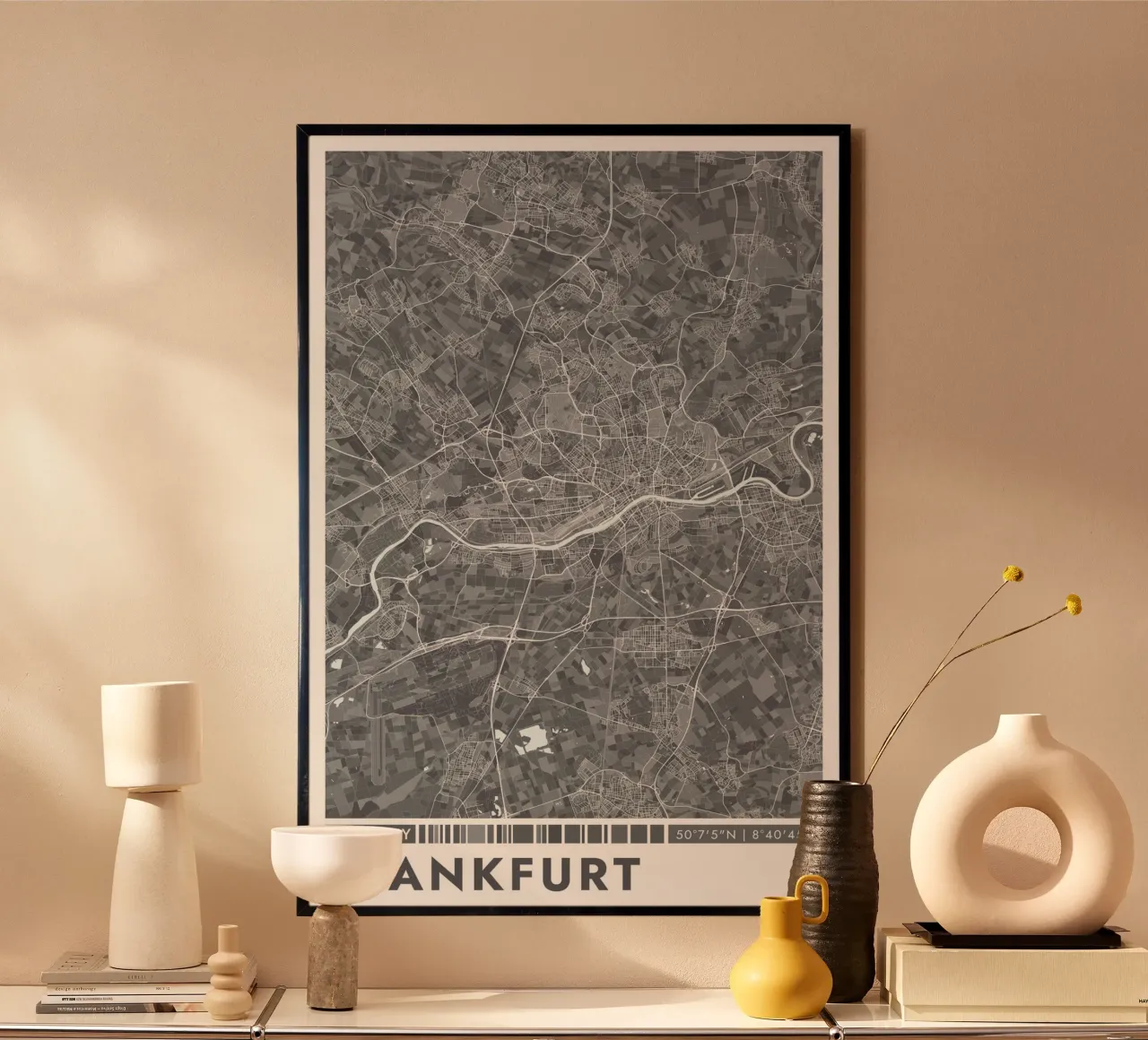 Murale di Francoforte carta hahnemühle da CityMapPoster