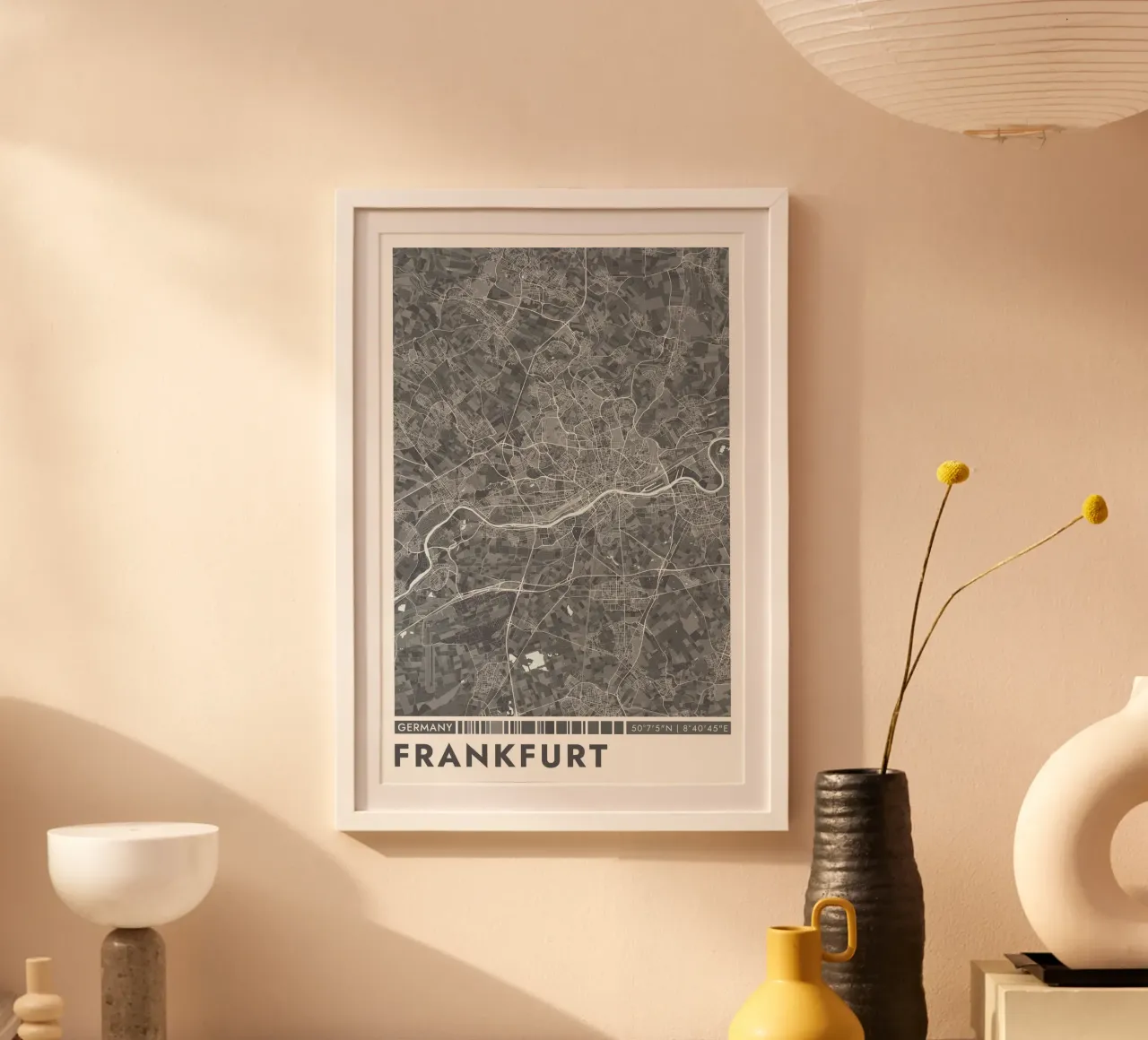 Murale di Francoforte carta hahnemühle da CityMapPoster