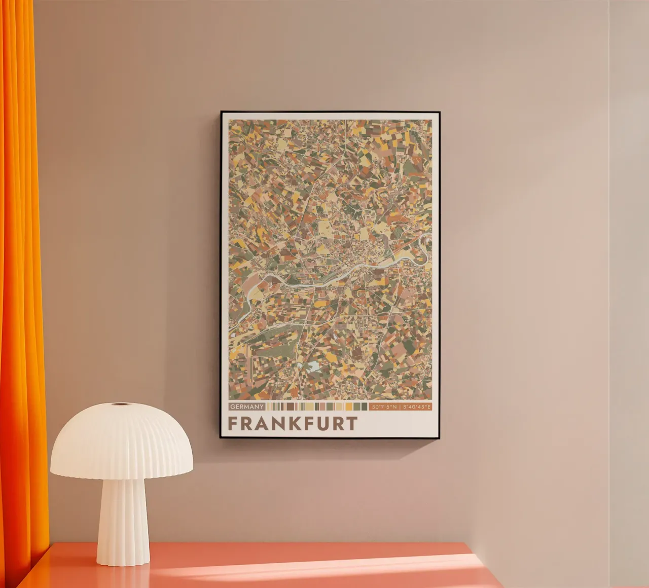 Città di Francoforte plexiglass da CityMapPoster