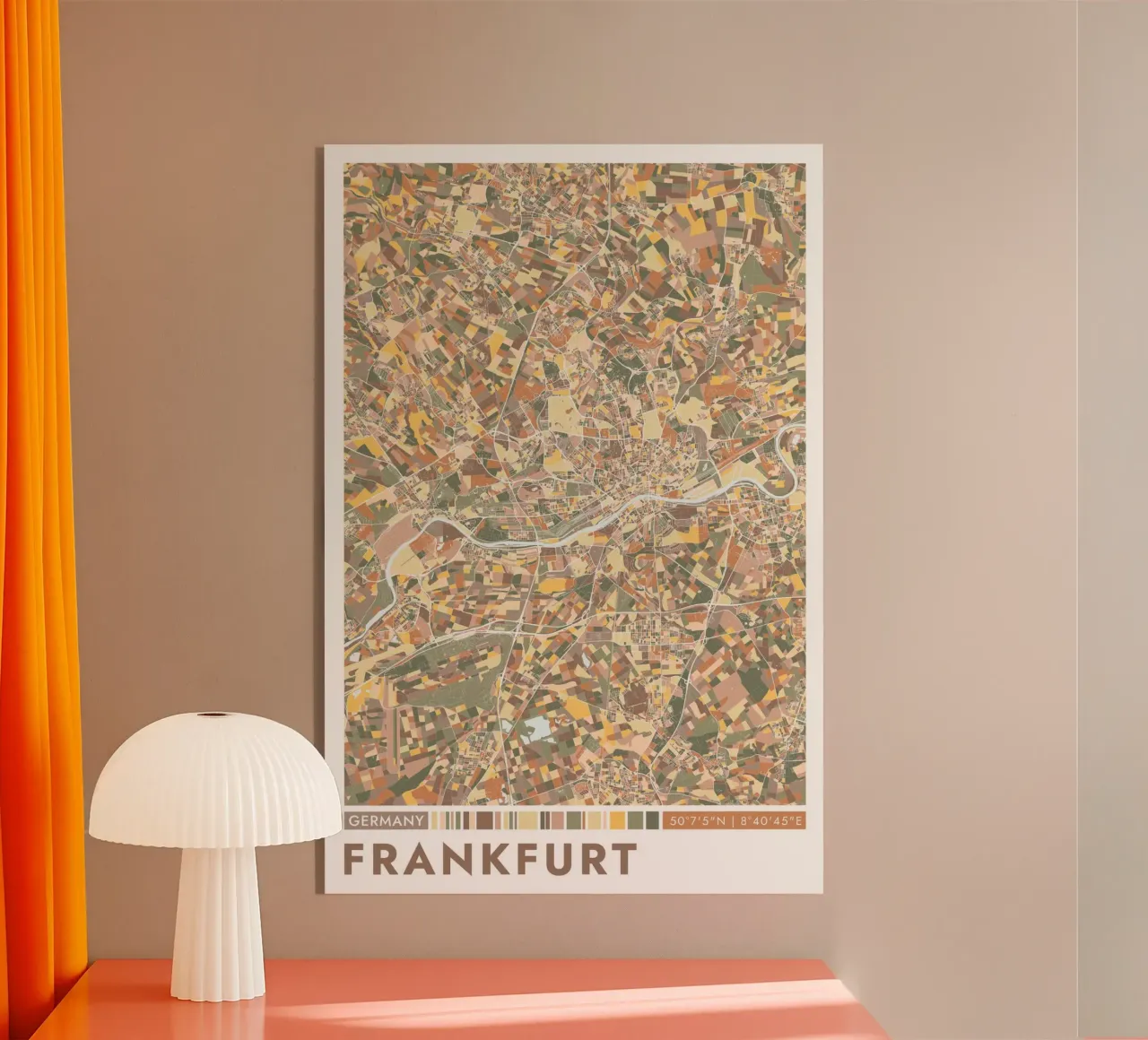 Città di Francoforte plexiglass da CityMapPoster