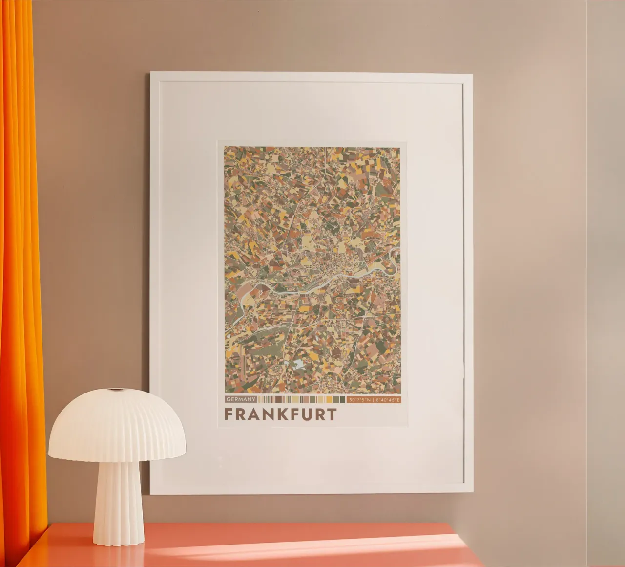 Città di Francoforte carta hahnemühle da CityMapPoster