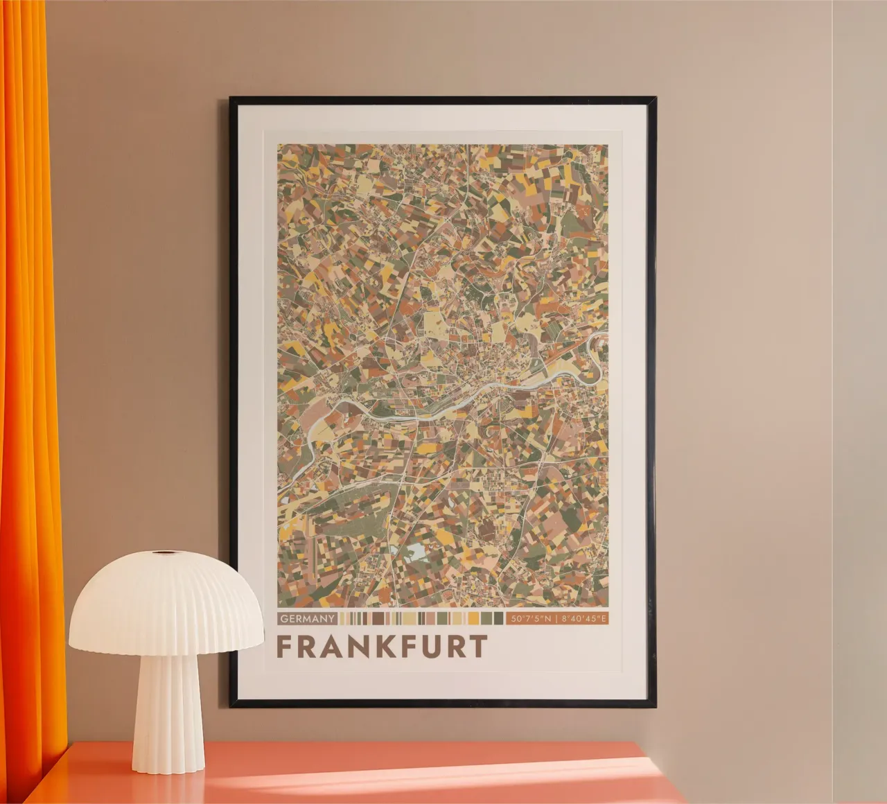 Città di Francoforte carta hahnemühle da CityMapPoster