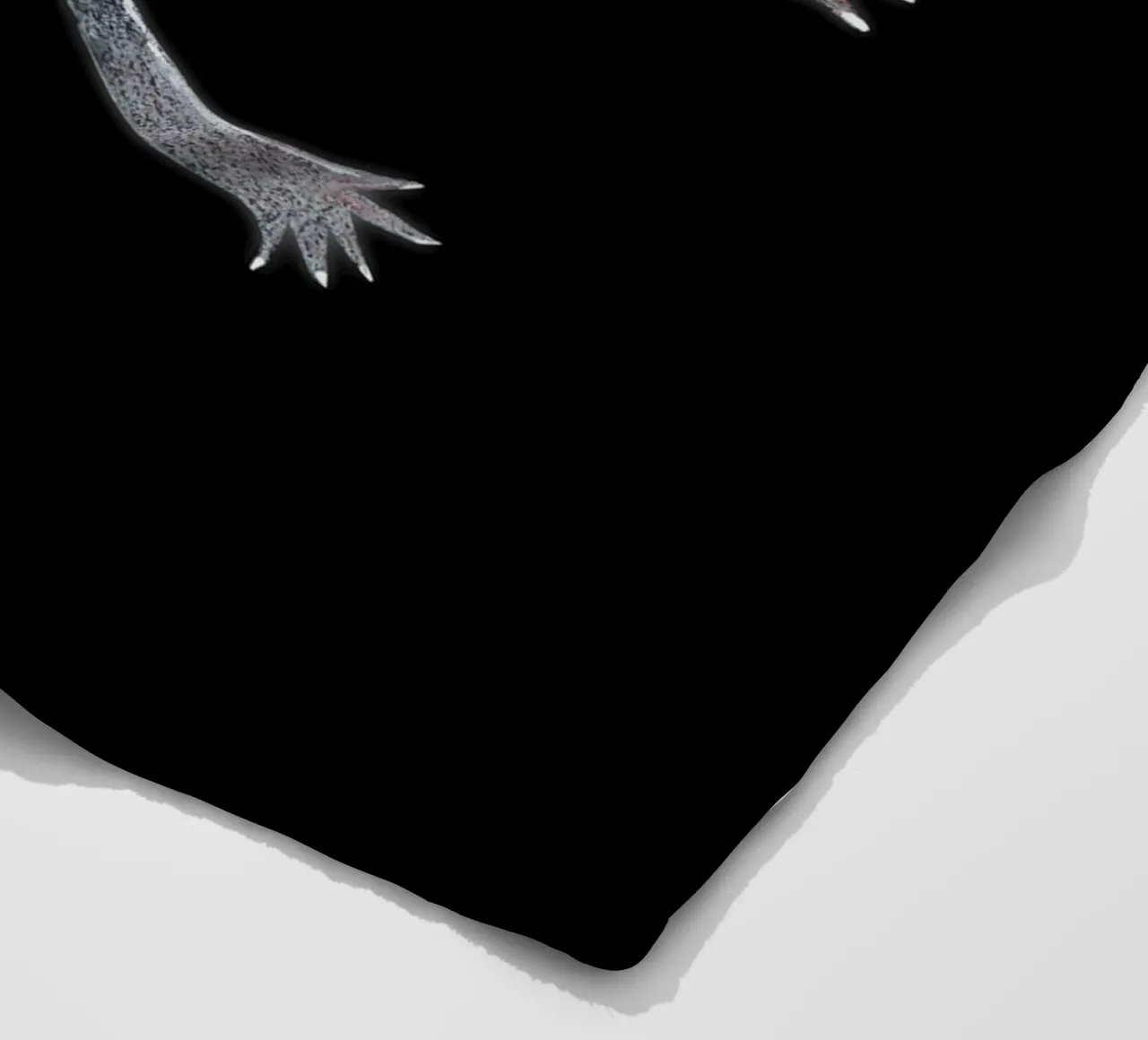 Disegno a matita colorata di un simpatico axolotl coperta in pile da BwiseLizzy