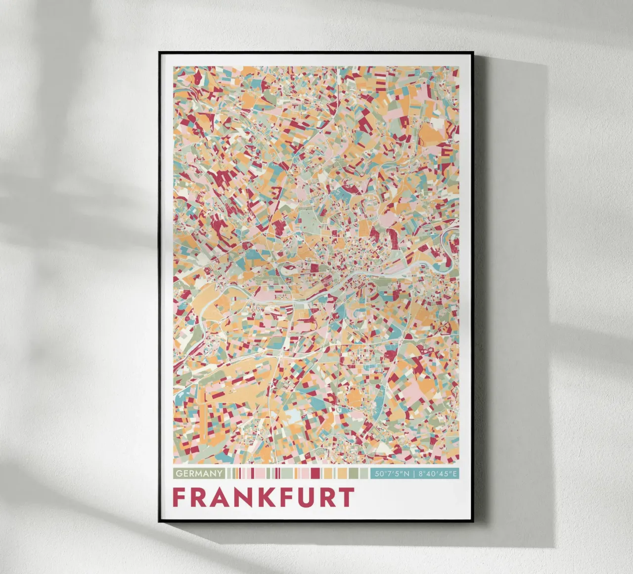 Città Francoforte plexiglass da CityMapPoster