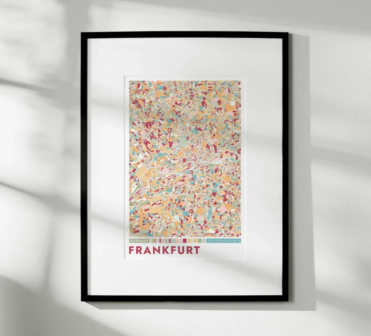 Città Francoforte carta hahnemühle da CityMapPoster