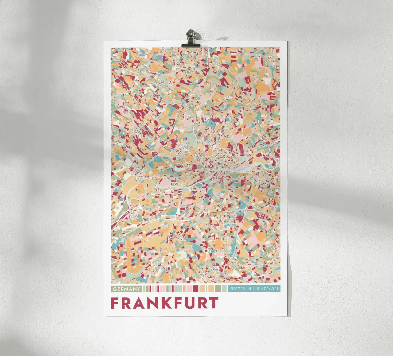 Città Francoforte carta hahnemühle da CityMapPoster