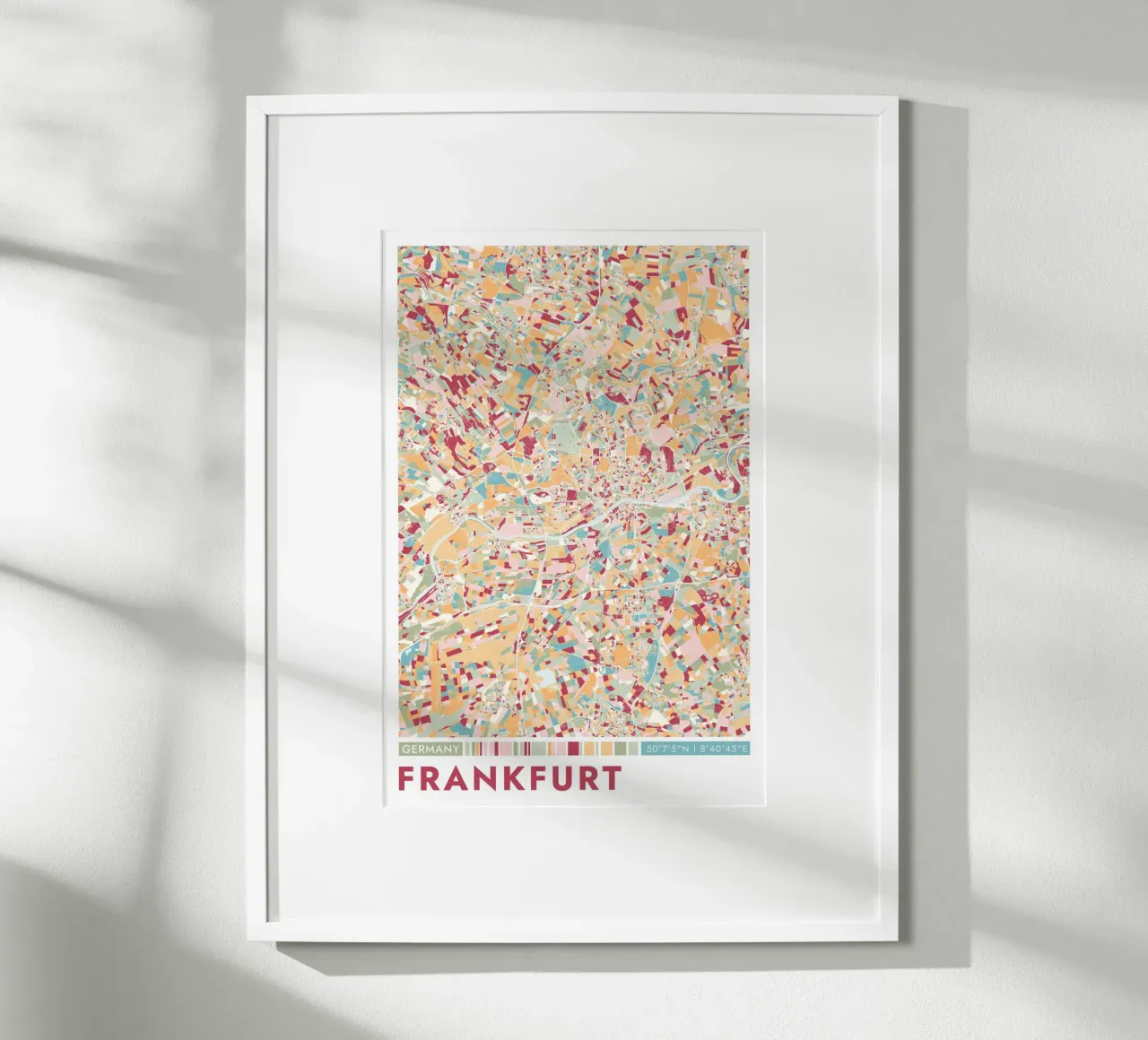 Città Francoforte carta hahnemühle da CityMapPoster